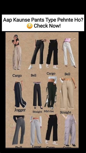 Types of Pants for Girls👖| Cargo, Bell Bottom, Jogger, Straight Fit Guide#pants #style #outfitideas
