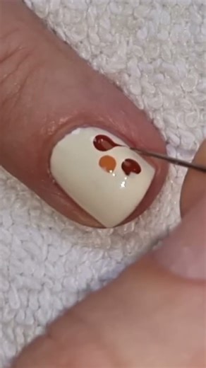 Fall Nail Art 2025 | Drag Marble Autumn Flower Nails Tutorial | #naildesign