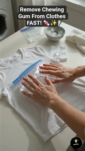 Remove Chewing Gum From Clothes FAST! 🍬✨ #Lifehacks