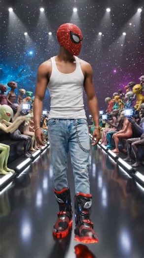 alien fashion show Spiderman #comedy #trending #viral #shortsvideo