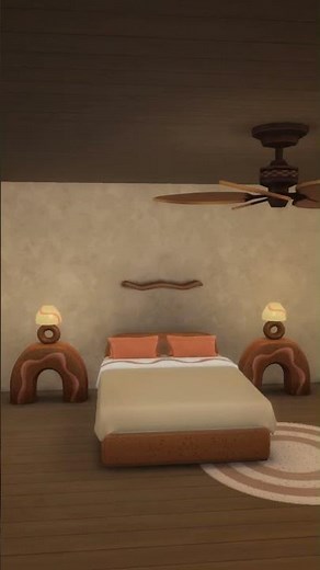 Sims 4 CC Bedroom - Terracotta and Ceramic Aesthetic