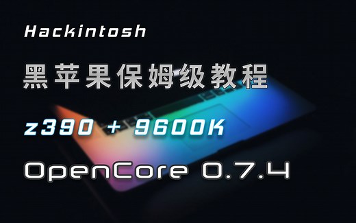 手动制作黑苹果EFI，基于最新版OpenCore 0.7.4 ，z390 9600K，在windows平台下制作mac os big sur安装盘。