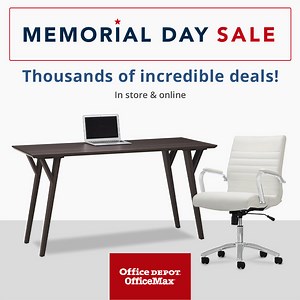 11 reactions · 9 comments | Don’t miss our annual Memorial Day Sale, happening in store and online now! Save over 50% on select chairs and furniture, up to $100 off select printers, over $200 on select PCs and much more! Ends 6/3/23 https://bit.ly/45wlKcL | Office Depot | Facebook