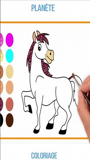 Apprenez à dessiner un cheval sauvage et une coloration scintillante
