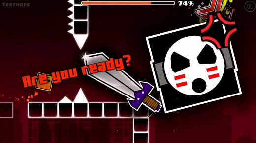 Geometry Dash Badland Level Layout with Red Lips feat. Sam Bruno