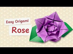 Very Easy Origami Rose Tutorial 🌹 Step-by-Step Instructions