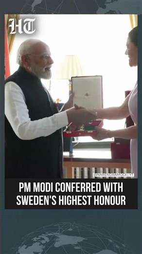 PM Modi Awarded Sweden's 'Royal Order Of Polar Star' During High-Level Delegation Talks