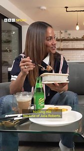 Of all the days to have Julia Roberts as a crossword answer 😮 What are the chances of this happening as Olivia Smith and Alex Scott chat over food?! 🍲 | Match of the Day