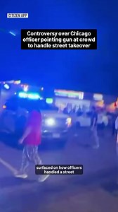 20K views · 132 reactions | Video shows a Chicago police officer arriving at the scene of a street takeover and pointing her gun at the crowd. | NBC Chicago | Facebook