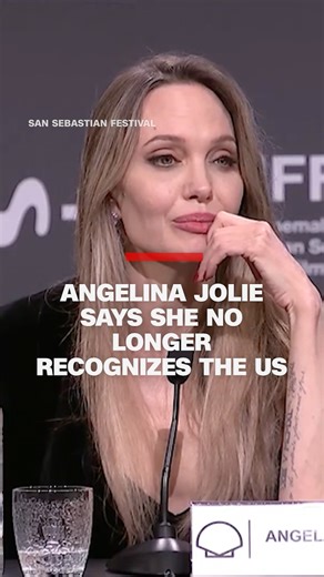 10M views · 304K reactions | During a press conference at the San Sebastian Film Festival, actor Angelina Jolie said she does not recognize the US at the moment. Her comments came after she was asked about her fears for the country. https://cnn.it/3KCbcTi | CNN | Facebook