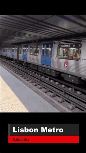 Lisbon Metro Red Line Trains at Saldanha