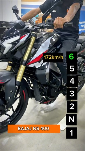 Maximum speed for each gear on a Bajaj NS400 Top Speed 2025 #shorts #bajaj #ns400 #topspeed #viral