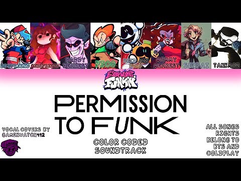 Friday Night Funkin': Permission to Funk (BTS FNF Cover Mod) Color Coded Soundtrack