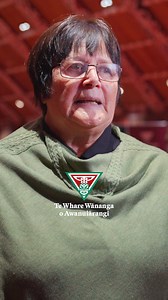 Distinguished Alumni Award winner, Dr Hiria Hape. Dr Hape Is a distinguished alumna of Te Whare Wānanga o Awanuiārangi and a leading advocate for te reo Māori, matauranga Māori and tikanga Māori. She earned her PhD at Awanuiārangi in 2015 with her thesis Kauaka e tawhiti mai i tō maunga being the first written entirely in te reo Māori at the Wānanga. | Te Whare Wānanga o Awanuiārangi