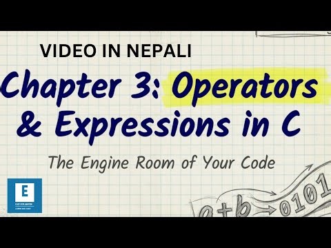LEC 7:OPERATORS AND EXPRESSIONS IN C IN NEPALI || TYPES OF OPERATORS || PRECEDENCE AND ASSOCIATIVITY