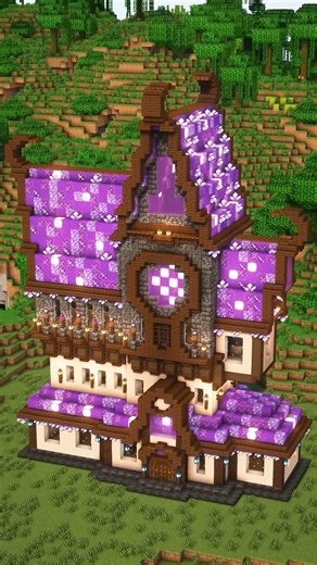 Minecraft fantasy house highlights detailed and magical architecture style