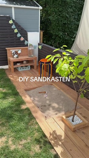 DIY Sandkasten selber bauen für den Garten