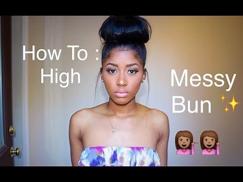 How to: High Messy Bun with Clip-in Hair Extensions | raquelbianka