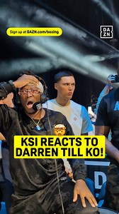 KSI’s reaction to Darren Till’s wild KO! 🤯 #XSeries22 x @MisfitsBoxing | DAZN