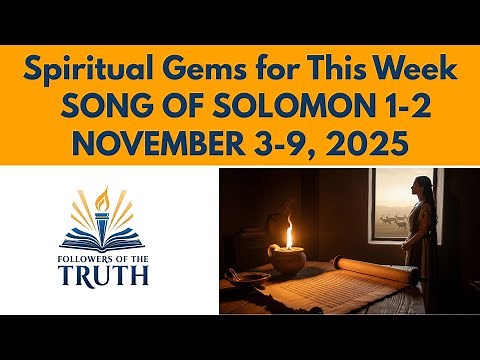 Spiritual Gems For This Week JW | November 3-9, 2025 | Midweek Meeting Answers