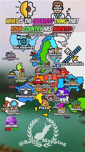 What is the greatest thing that your country has invented? 💡🌍🤯 #map #mapping #mapper #geography #geo