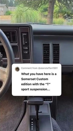 This is what a real 1986 Somerset T-Type looked like. Because yours has both packages it’s the same