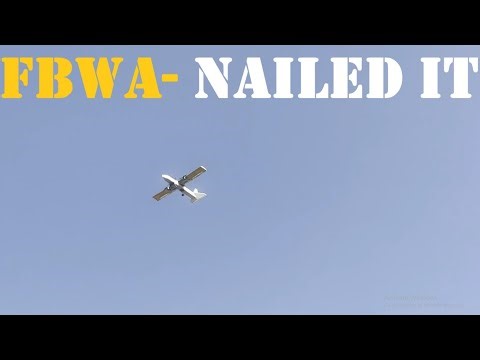 Stable flying and perfect landing in FBWA mode in my homebuit RC plane