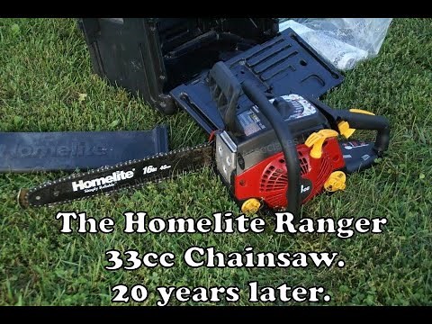 The Homelite Ranger 33cc Chainsaw. 20 years later, this budget chainsaw is still up to the task!