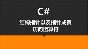C#结构指针以及指针成员访问运算符