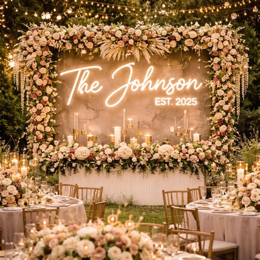 Wedding Neon Sign for Reception, Wedding Decorations, Neon Sign Wedding Decor, Wedding Gifts, Wedding Light Neon Name Sign, Wedding Decor. - Etsy