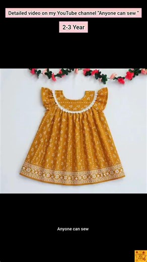 How to sew frill sleeves round yoke baby frock #babyfrock #diy #cuttingandstitching #shortsviral