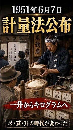 【1951年6月7日】計量法公布｜一升からキログラムへ