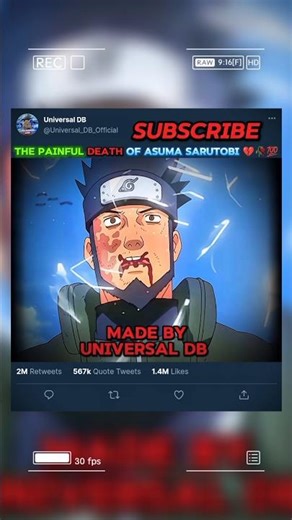 The death of Asuma sarutobi 💔🥀💯|| #subscribe #viralshort .