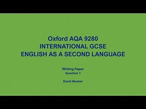 Oxford AQA English Second Language Writing Paper Question 1
