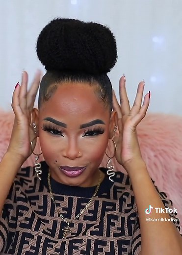 Natural Hair High Bun Tutorial