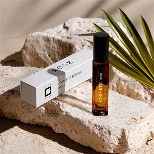 Perfume Bottle & Box Mockup PSD, Fragrance Oil Packaging Mockup, Branding Template for Ad - Etsy