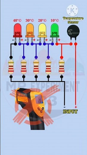 Temperature Level Indicator Circuit 😮😲😱😱#shortsfeed #trending #viralvideo #shorts