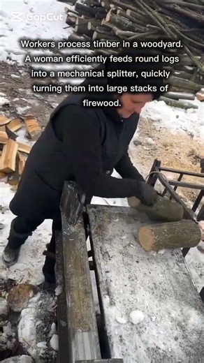 process timber in a woodyard