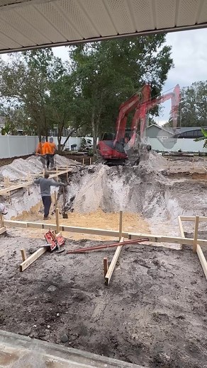 124K views · 1.4K reactions | Right when we thought the pool excavation day was exciting, the gunite was installed! We’re about halfway through the pool build and we officially have the shell of the pool done. This all happened so fast. I’m talking about two weeks. The waterline tile and decking up next! | Within the Grove | Facebook