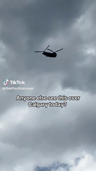 Observing Army Helicopters Over Calgary Today