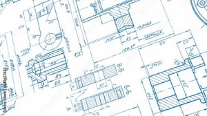 Engineering industrial background.Technical drawing .Technology banner.