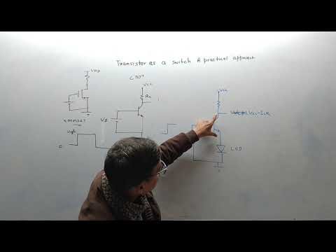 Practical demonstration of BJT as a switch.