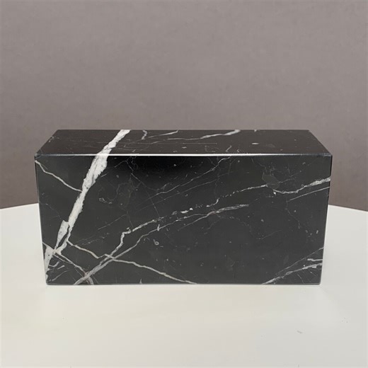 Black Marble Display Pedestal: Nero Marquina Stone Riser (3"x6"x2") - Etsy