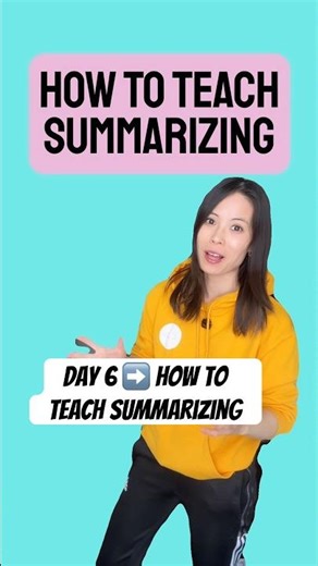 Day 6 (last day) ➡️ how to teach summarizing in elementary school with lots of assessment data