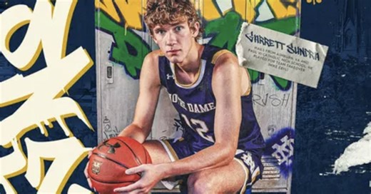 Former Notre Dame F Garrett Sundra Commits to James Madison out of Transfer Portal
