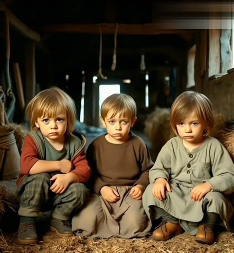 A Drunken Mother Locked Her Children in a Barn While She Partied with Her Lover—But What Waited for Her the Next Morning Was a Shock The darkness of a December night pressed against the windows of a dilapidated old house, inside which a tense silence hung heavy in the air. Behind the kitchen door, on a worn linoleum floor stained with age, three small children huddled close together like birds in a nest. Their eyes, filled with hope and hunger, were fixed on the narrow crack beneath the door. Si