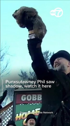 Punxsutawney Phil saw his shadow, watch it here