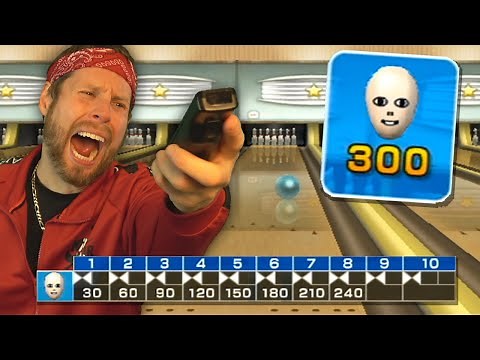 Attempting to bowl a PERFECT GAME on Wii Sports Bowling