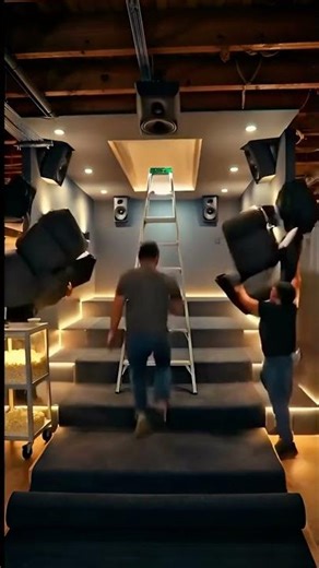 Basement theater transformation #shorts