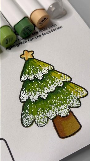 A simple christmas tree coloring from How to Color Cozy Things by Bogiki #coloring#coloring tutorial